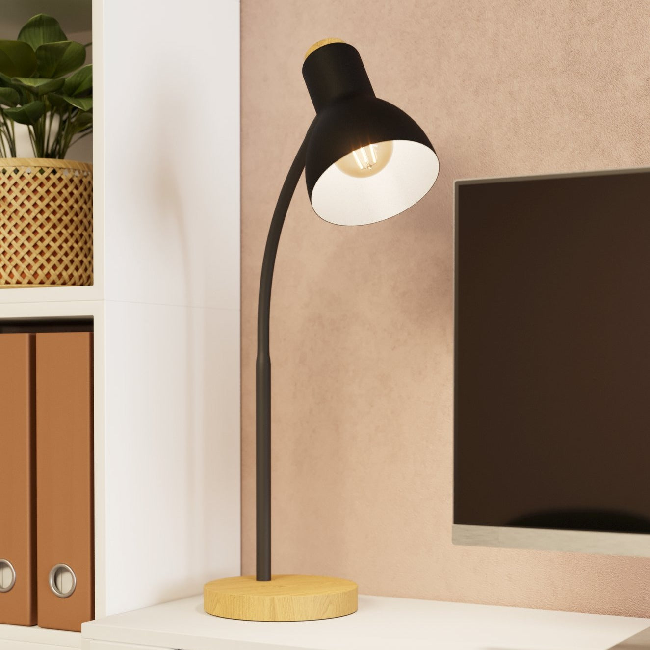 Veioza VERADAL Black & Brown 49CM Eglo