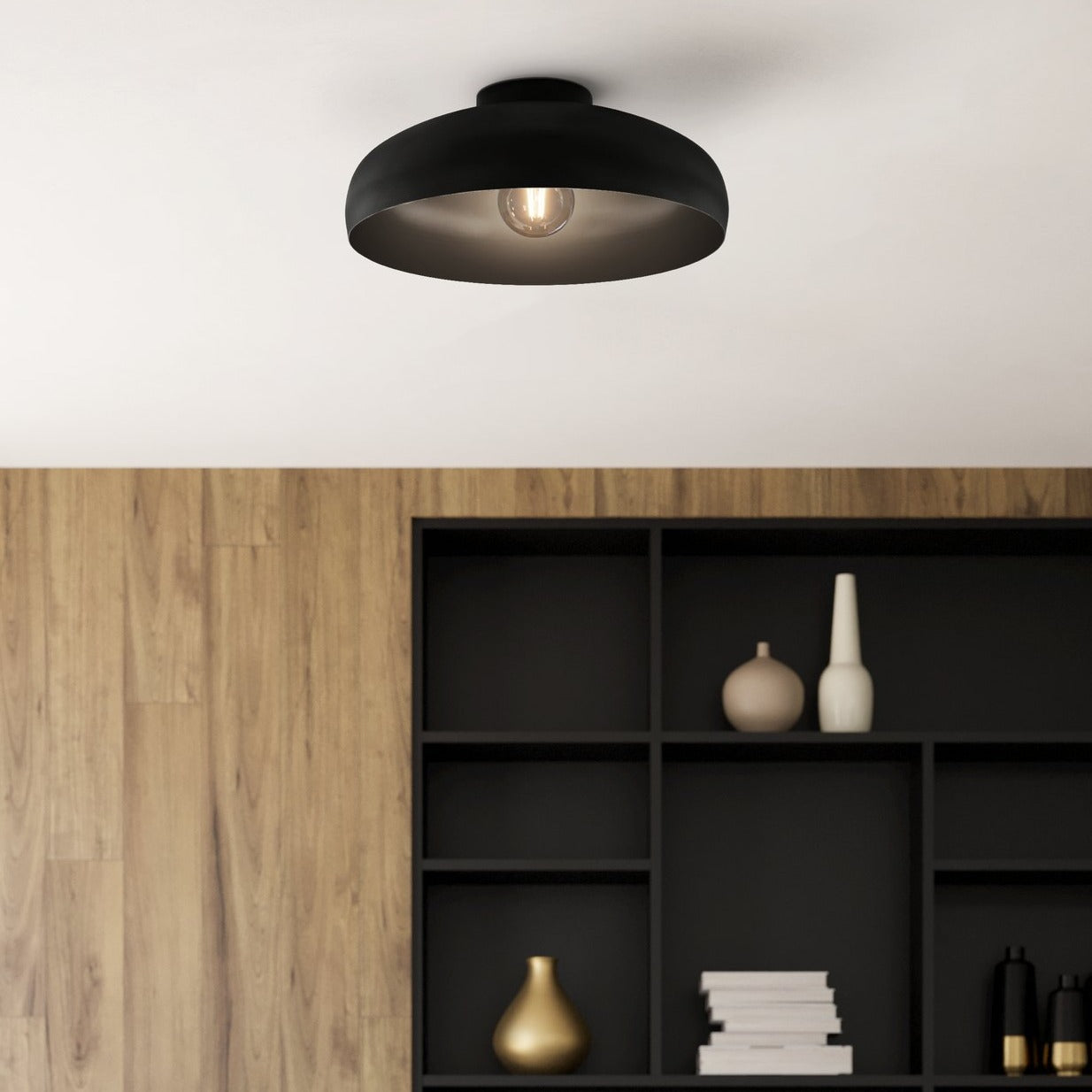 Lustra MOGANO Black 40CM Eglo