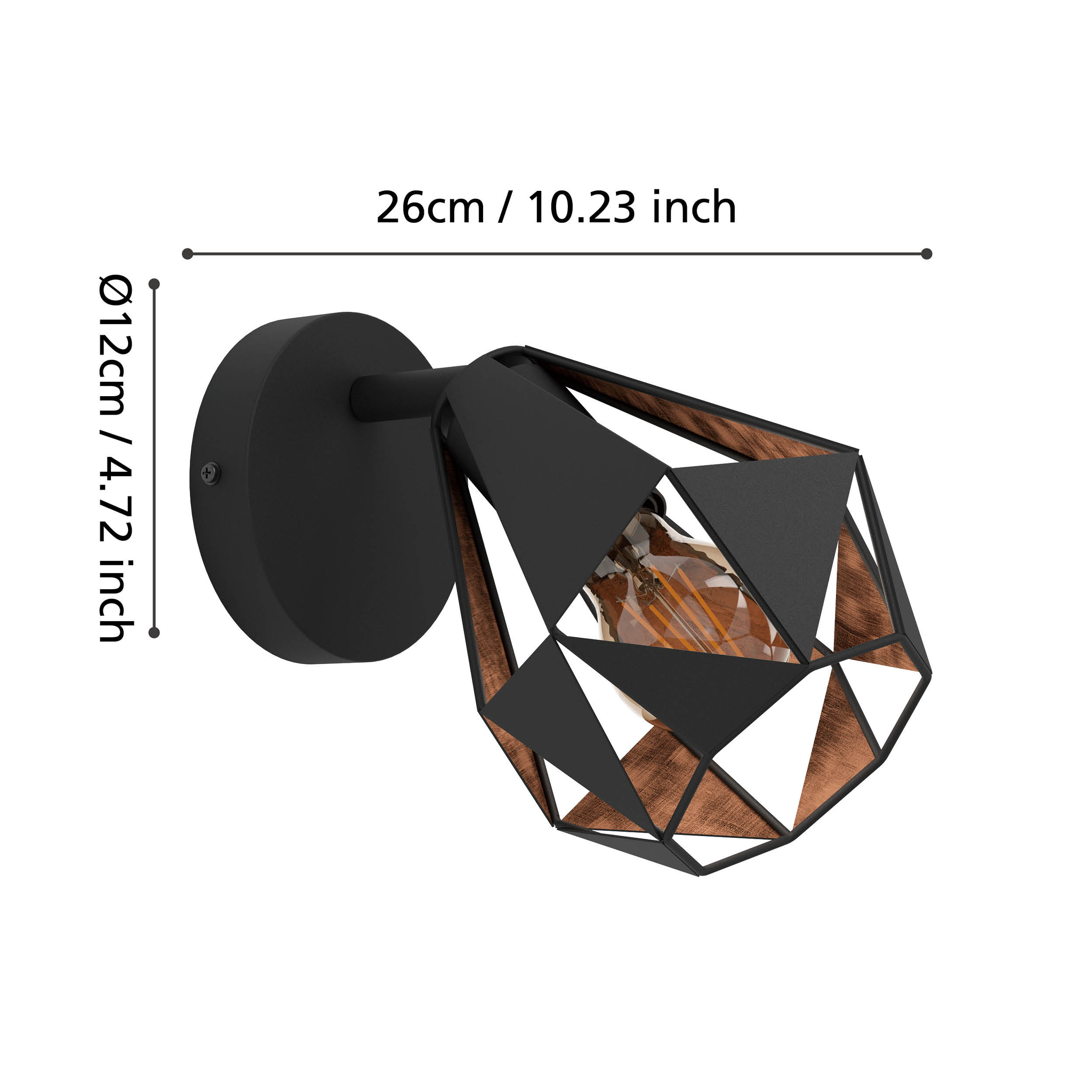 Aplica EGLO CARLTON 7 Black 1xE27