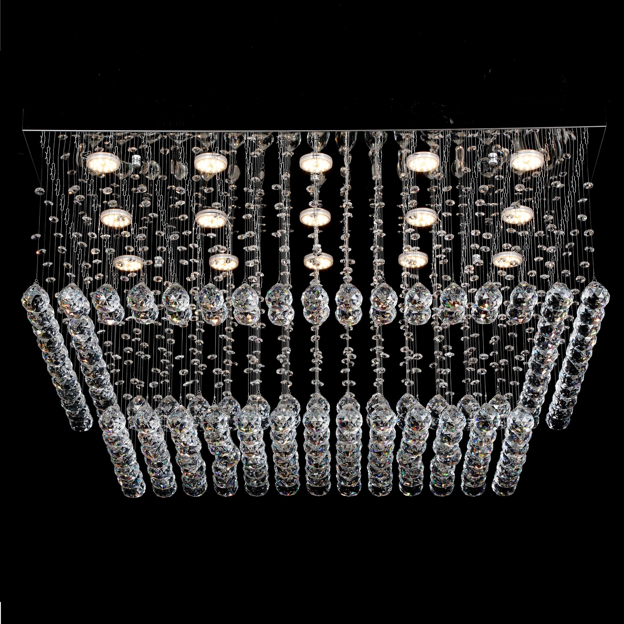 Candelabru LED Cristal Elyra 15x5W Silver Echivalent 600W