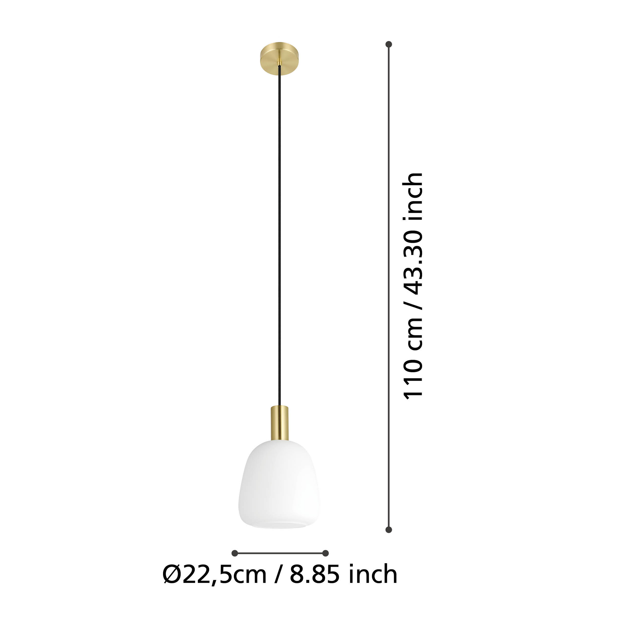 Pendul MANZANARES White 1xE27 Eglo Ø23CM
