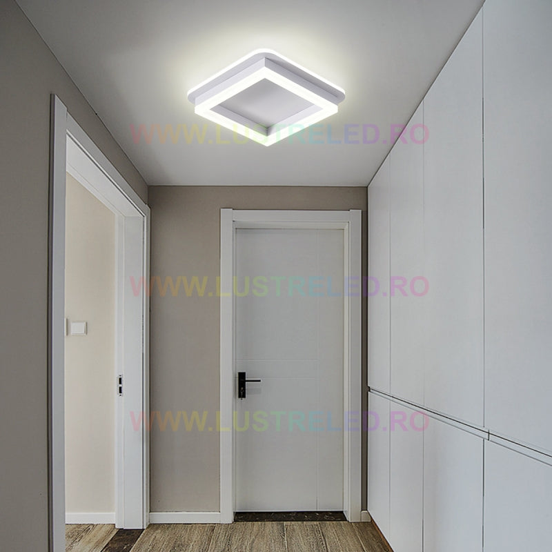 Lustra LED 64W QUADRATA Alba Echivalent 200W Resigilat R3