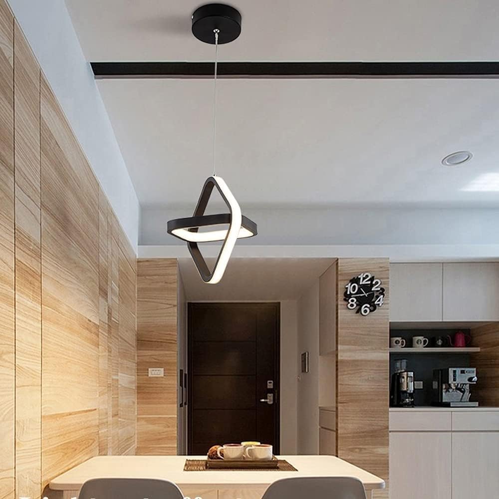 Lustra LED Suspendata INFINITY SQUARE Black Echivalent 200W