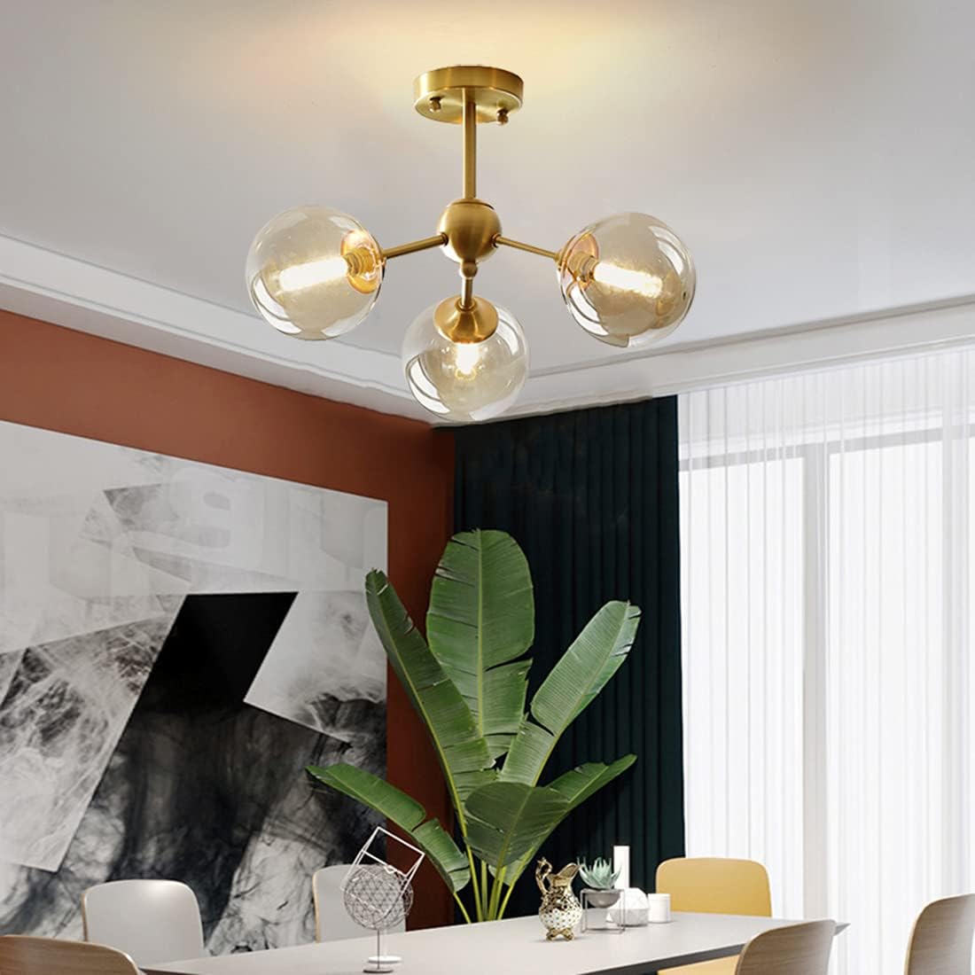 Lustra Abajur Transparent GOLD 3xE14 Mario