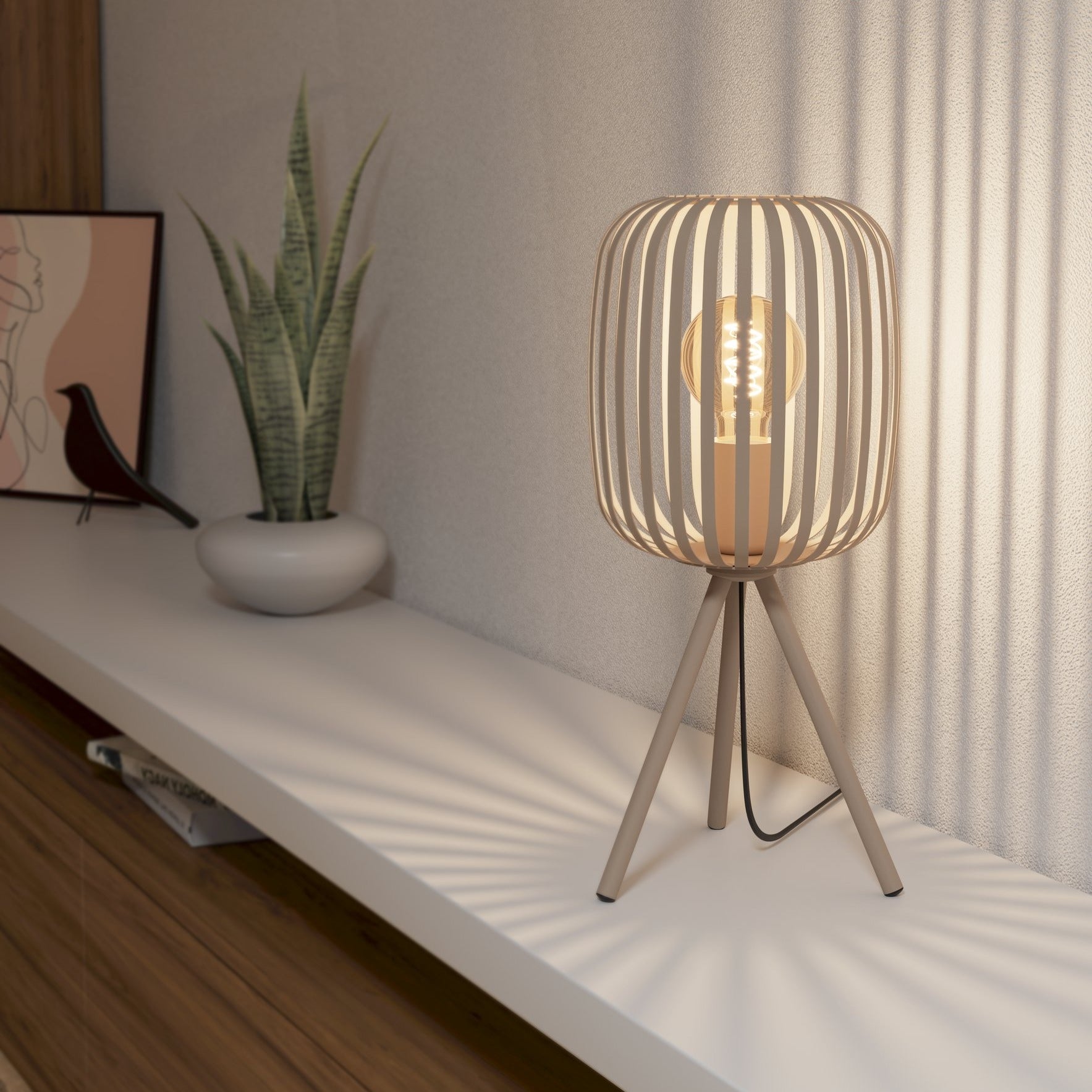 Veioza Decorativa ROMAZZINA Cream Ø20CM