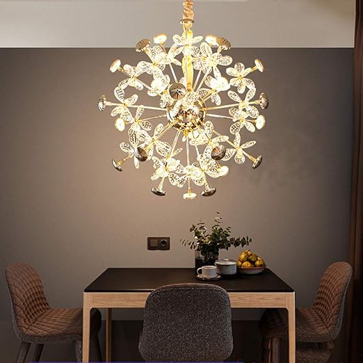 Lustra LED Suspendata Cristal Butterfly Gold Echivalent 450W