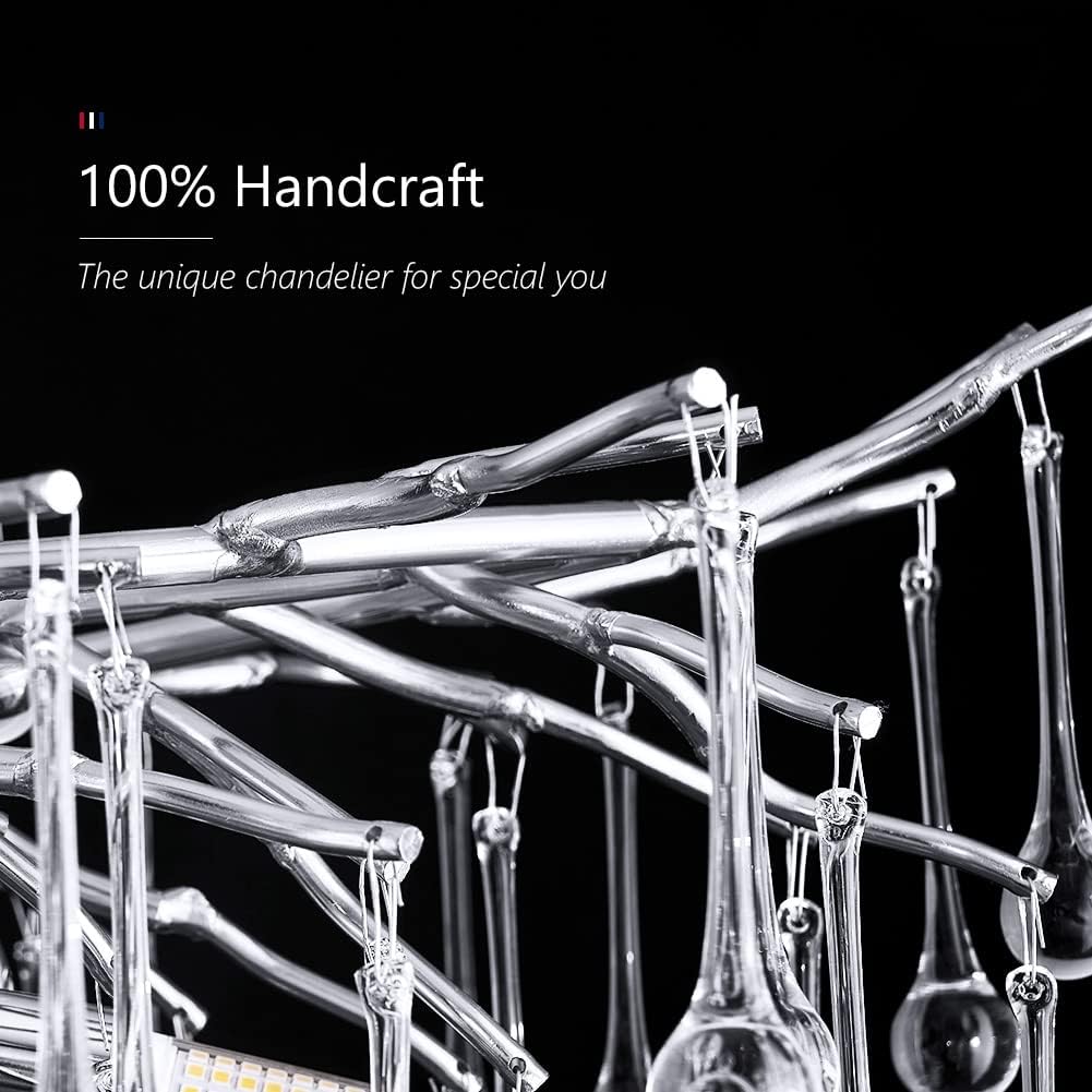 Candelabru Cristal LUXURY Silver Tears 45CM