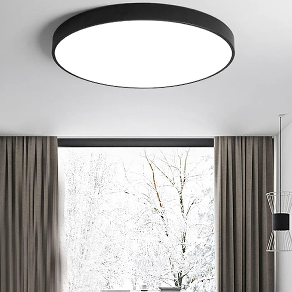 Plafoniera LED Rotunda 50cm IP44 ULTRA-THIN BLACK Echivalent 600W