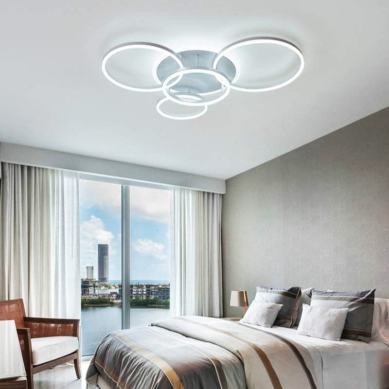 Lustra LED 234W CIRCLE White Luxury Echivalent 1200W Telecomanda