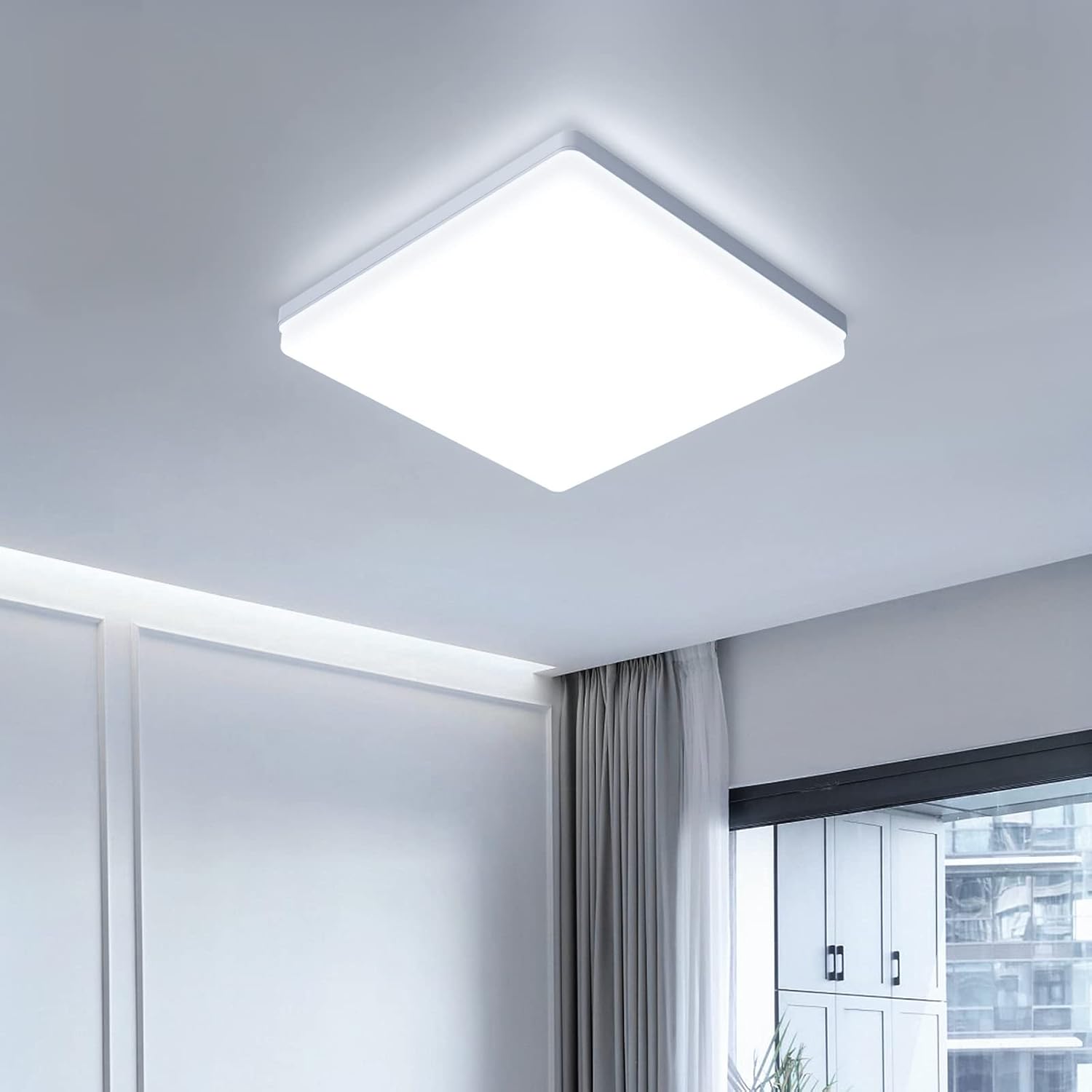 Plafoniera LED 43W FRAMELESS Patrata Echivalent 400W