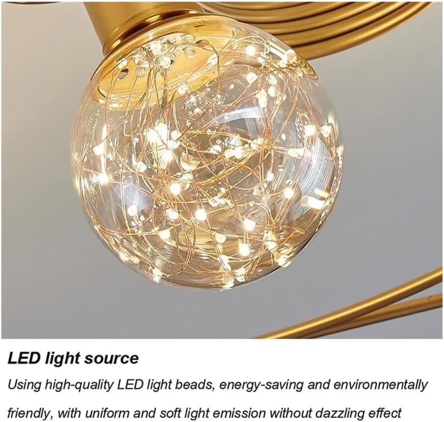 Lustra LED Sparkle Abajur Transparent G3396-6 Echivalent 300W