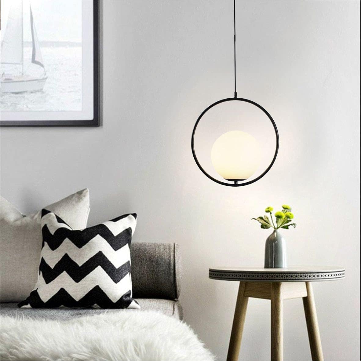 Pendul Nordic Full Moon Black NEAGRA / NORDIC Lighting Fixtures