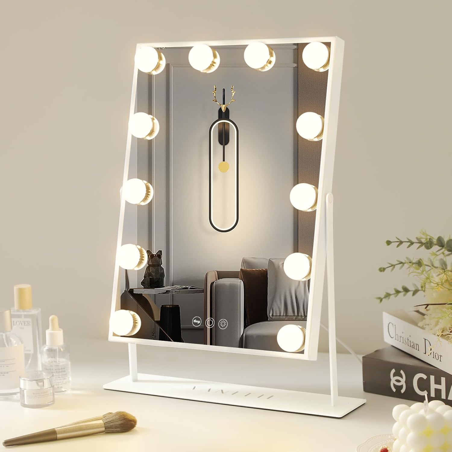Oglinda LED MAKEUP Hollywood Star 46cm, 3 Lumini
