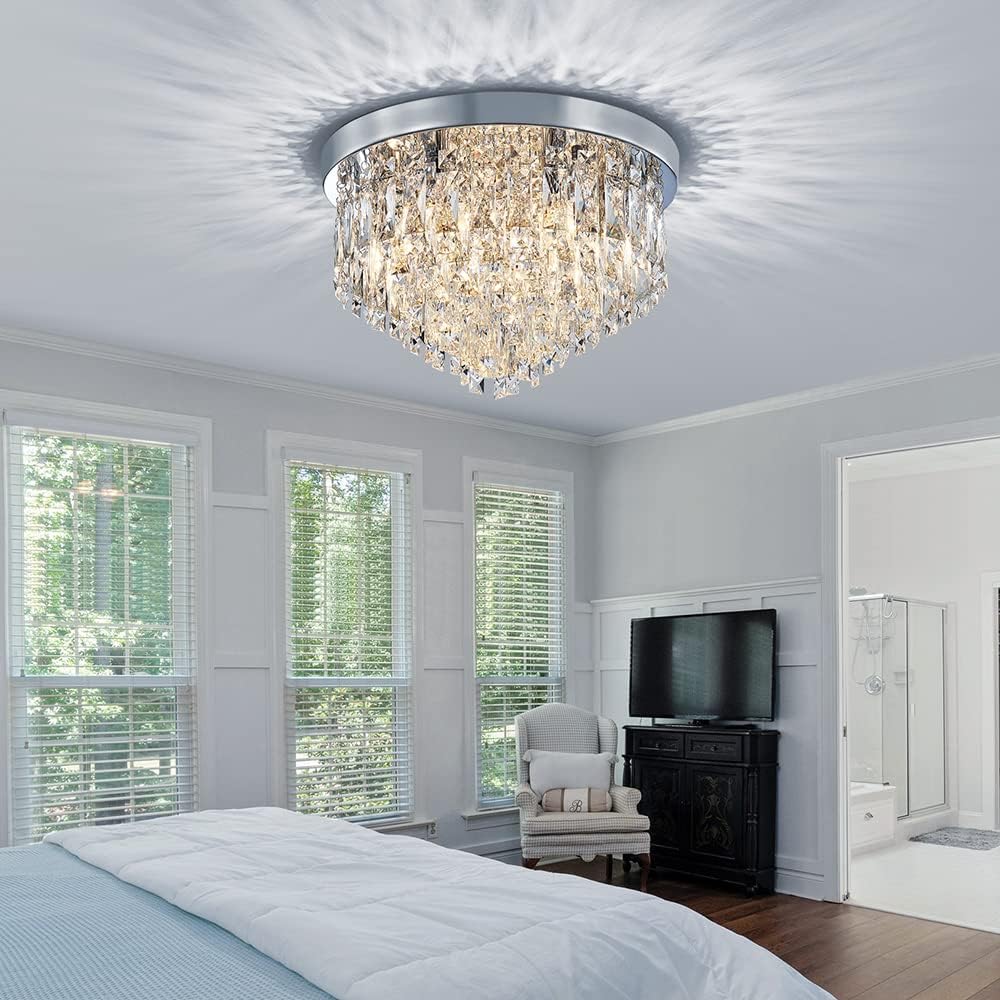 Candelabru Cristal MARY Silver 40cm Telecomanda