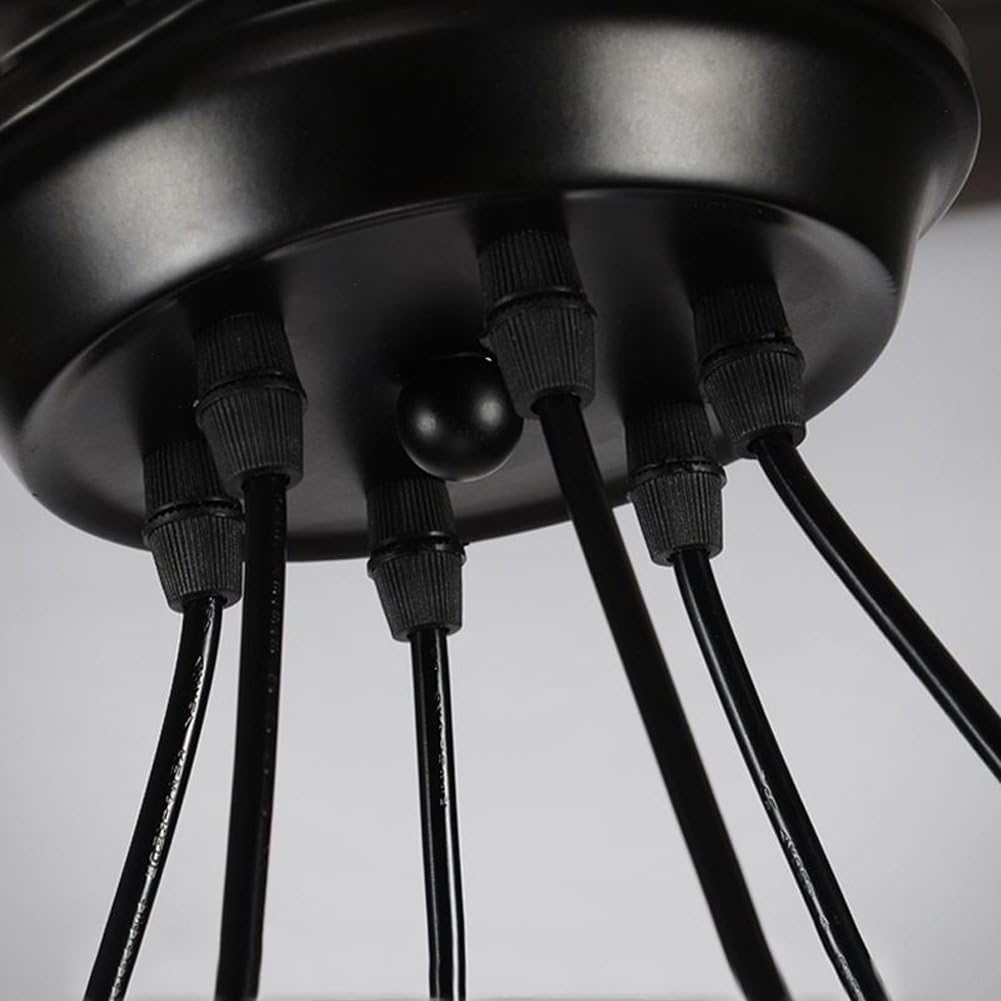 Lustra Vintage Wheels Black 6xE27 NEAGRA / VINTAGE SI RETRO DESIGN Lighting Fixtures