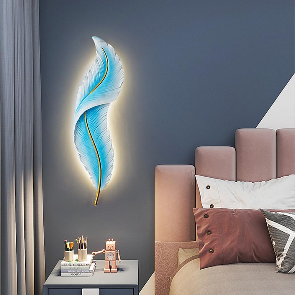 Aplica LED Luxury Feather 36W 87cm Blue Sky