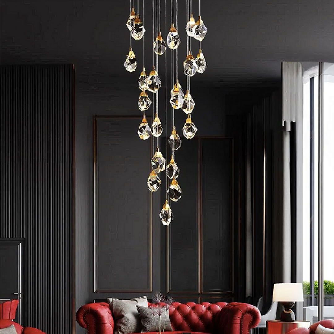 Lustra LED Luxury Crystal Flowing Diamonds