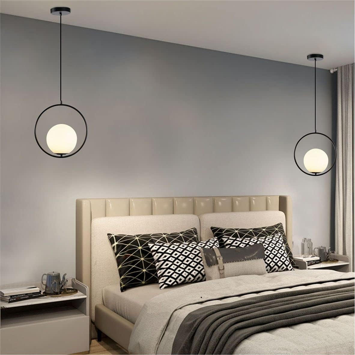 Pendul Nordic Full Moon Black NEAGRA / NORDIC Lighting Fixtures