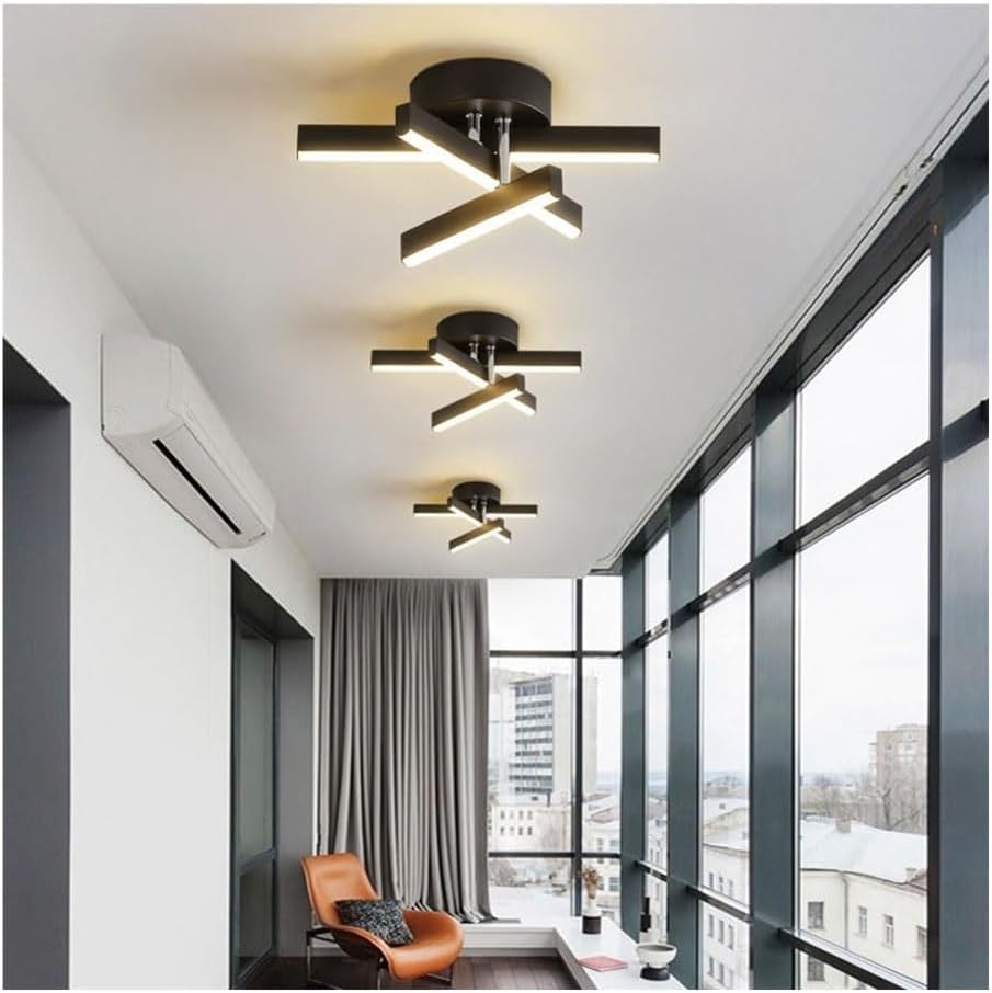 Aplica LED LINNES STAR BLACK Echivalent 200W