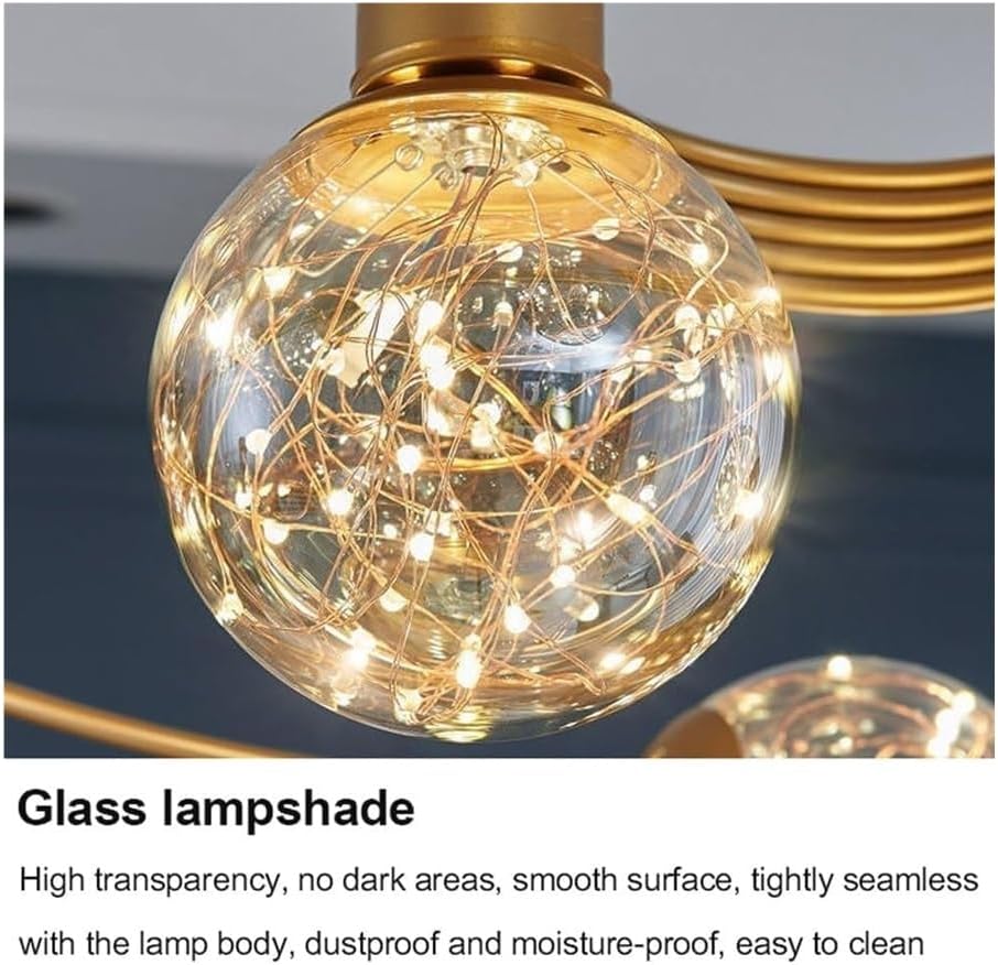 Lustra LED Sparkle Abajur Transparent G3396-6 Echivalent 300W