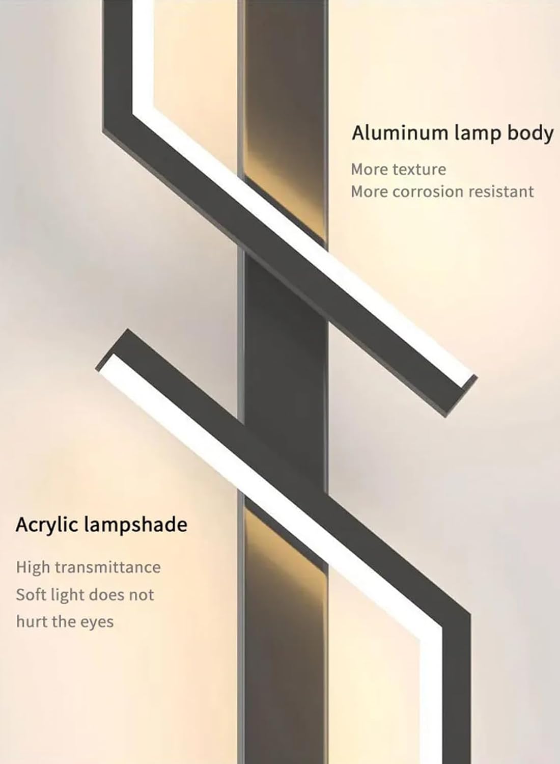 Aplica LED Modern Lines Black 100cm Echivalent 200W RESIGILATA