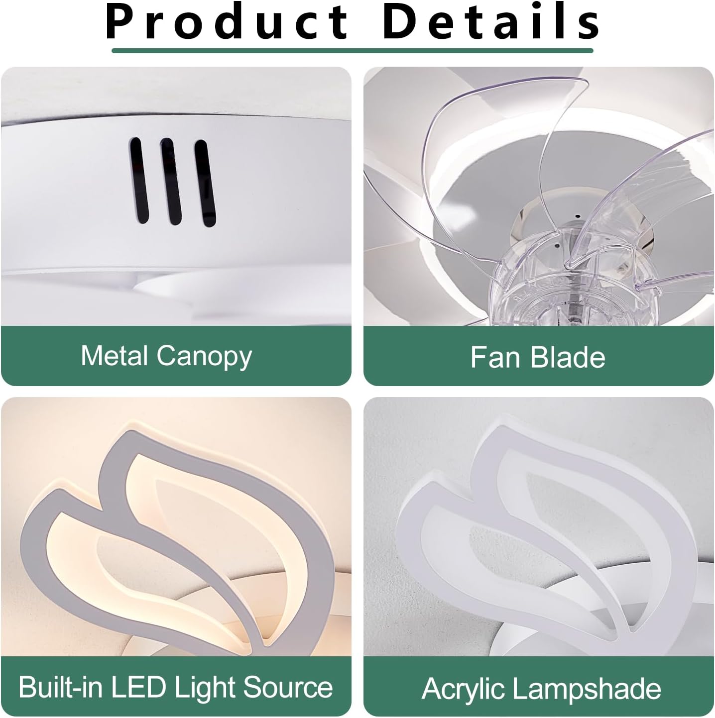 Lustra LED Anemone cu Ventilator si Telecomanda Echivalent 400W