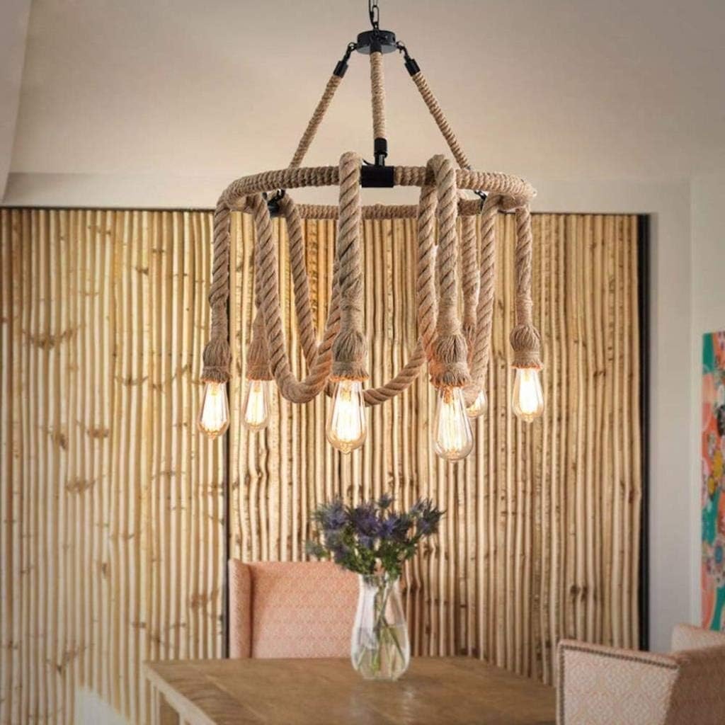 Lustra Vintage Rope Circle 6xE27