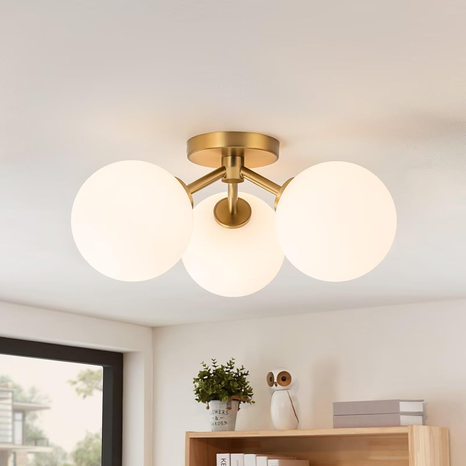 Lustra VESCA Gold Abajur Mat 3xE27