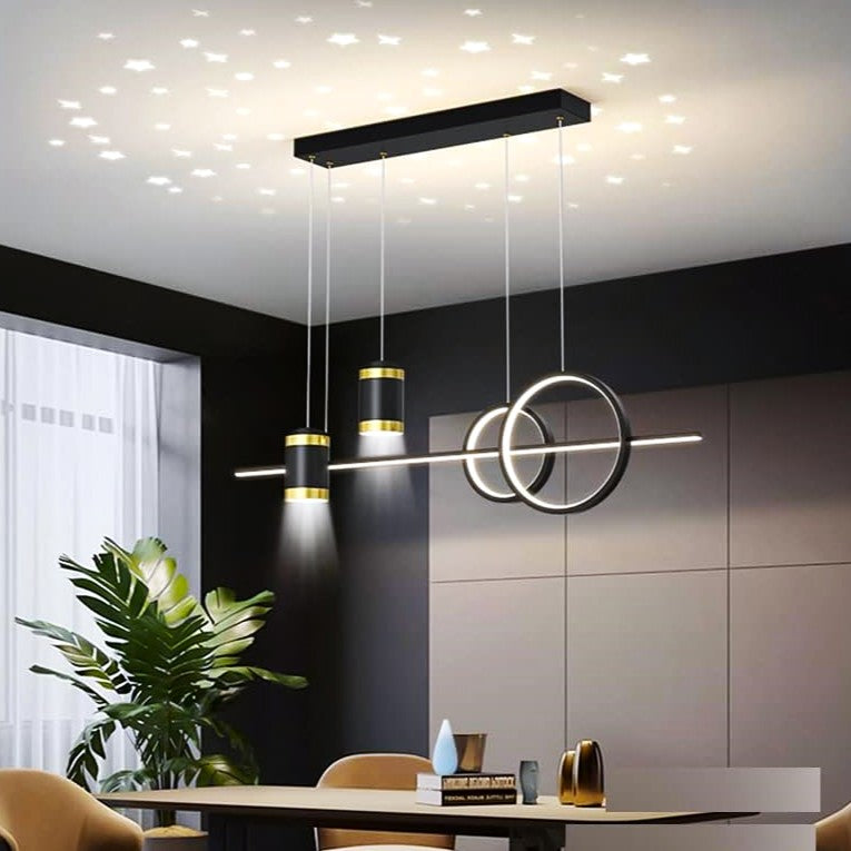 Lustra LED Suspendata New Design Stelute Echivalent 400W