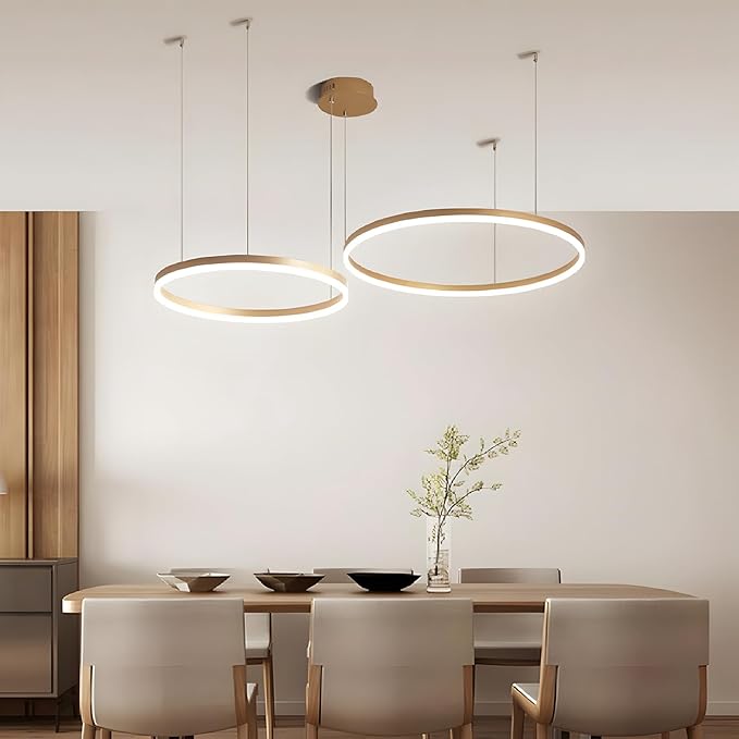 Lustra LED WONDERLAND Gold 2 Segmente Mobile Echivalent 500W Telecomanda