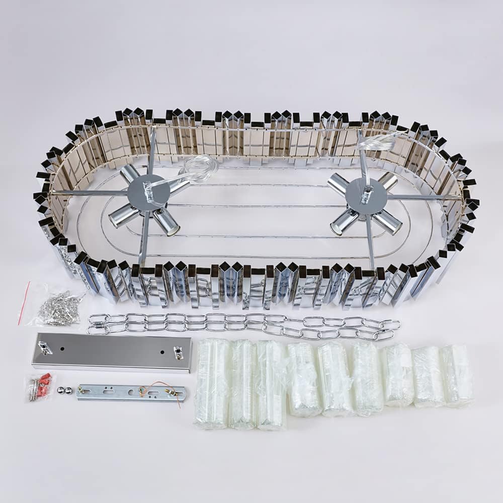 Candelabru Cristal GLORY SILVER 75x35cm