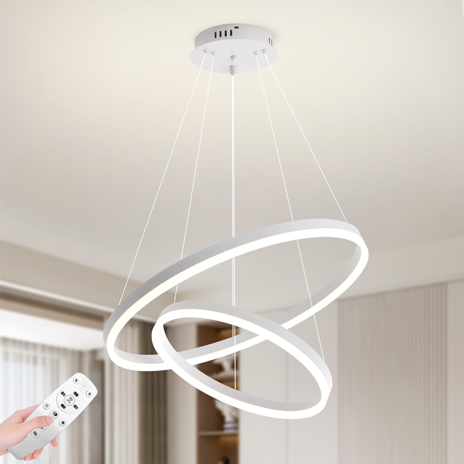 Lustra LED WONDERLAND Alba 2 Segmente Echivalent 400W