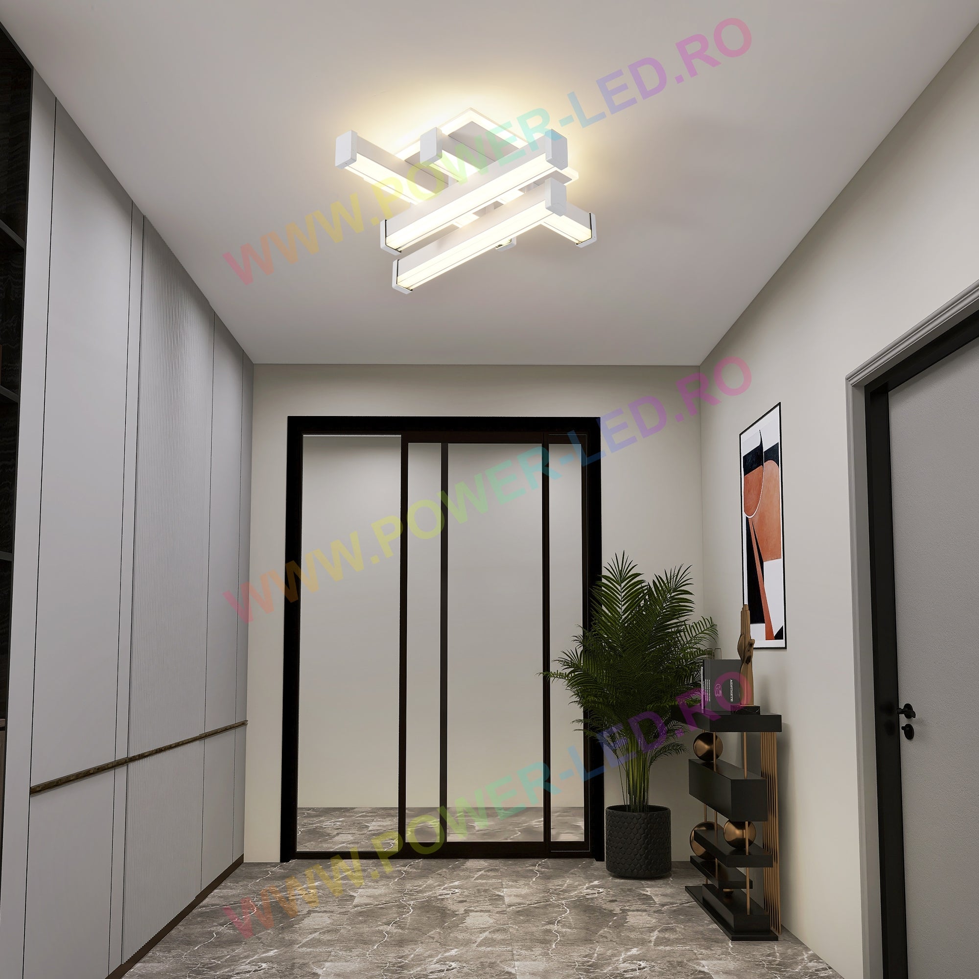 Aplica LED LINNES SQUARE 62W Alba Echivalent 300W