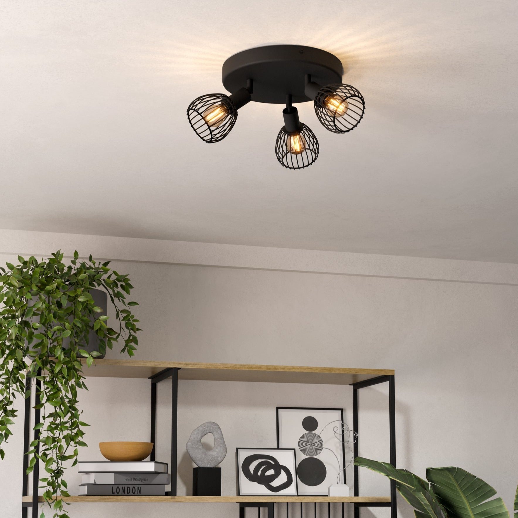 Lustra Cu 3 Spoturi Reglabile Black SONNINO 25CM