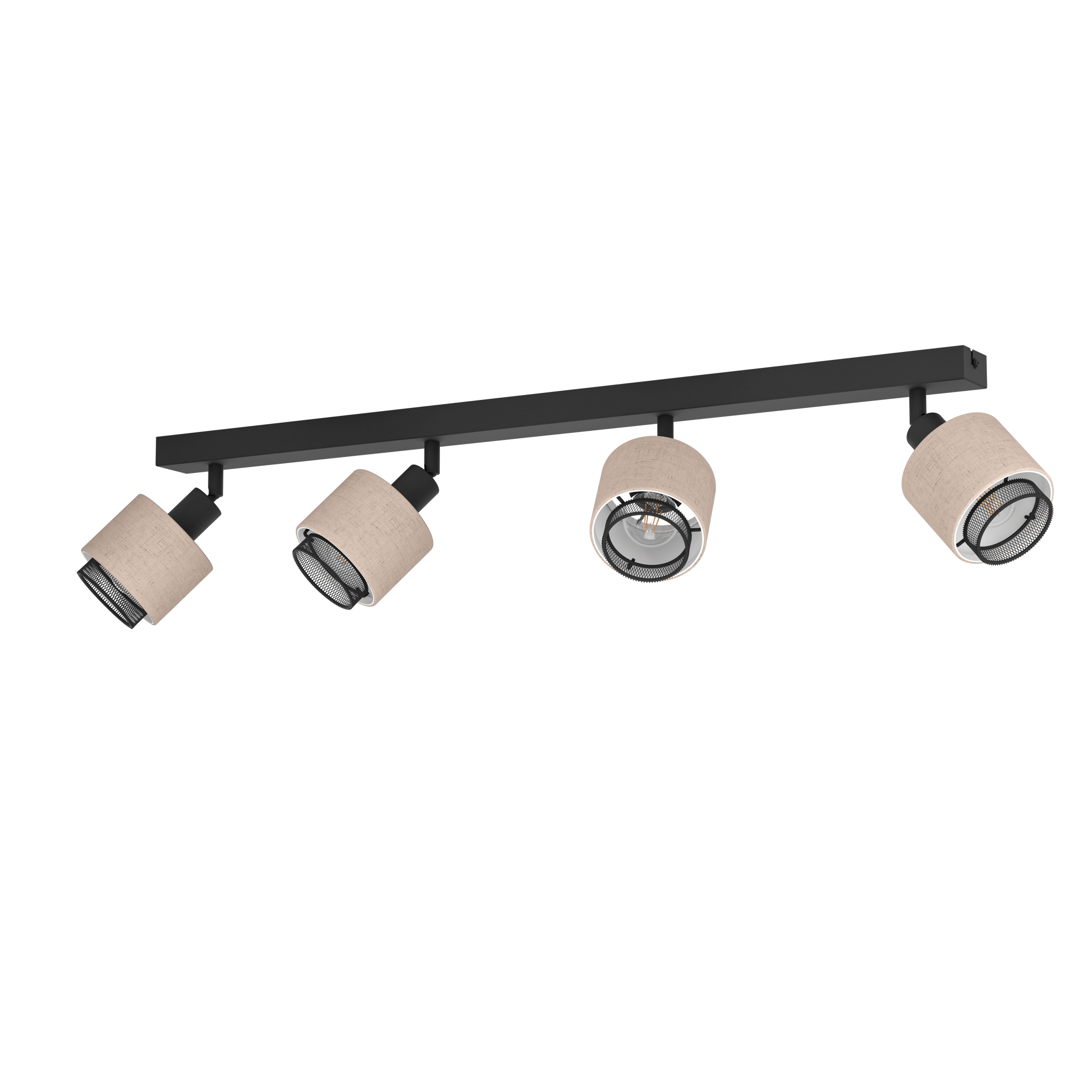 Lustra Cu 4 Spoturi Reglabile Black Natural ROSLEY 75CM