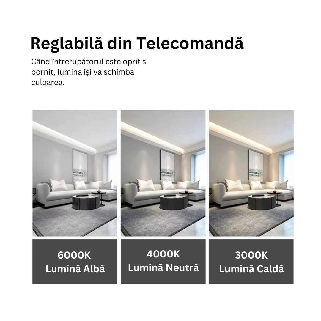 Lustra LED Cristal Aplicata Grandisomo Luce Rotunda Telecomanda