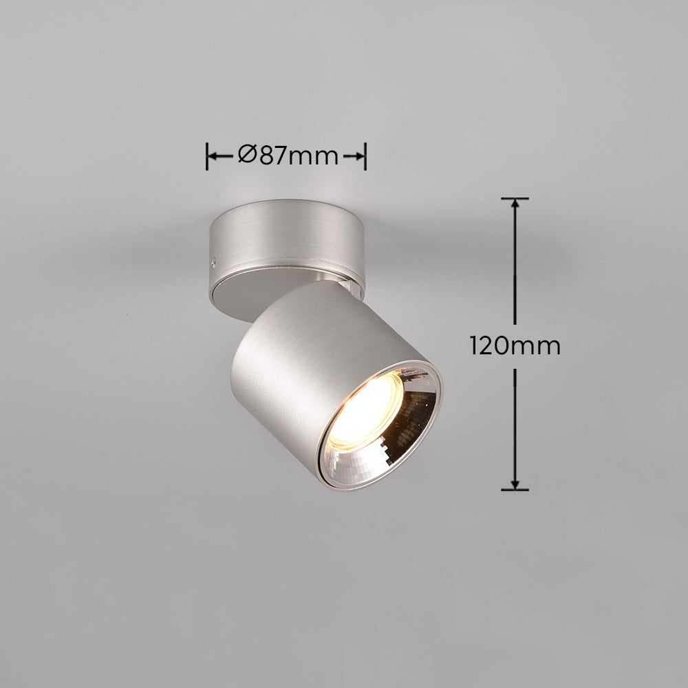 Spot Aplicat Orientabil Rotund Argintiu Dulie GU10 Ø8.7x12CM