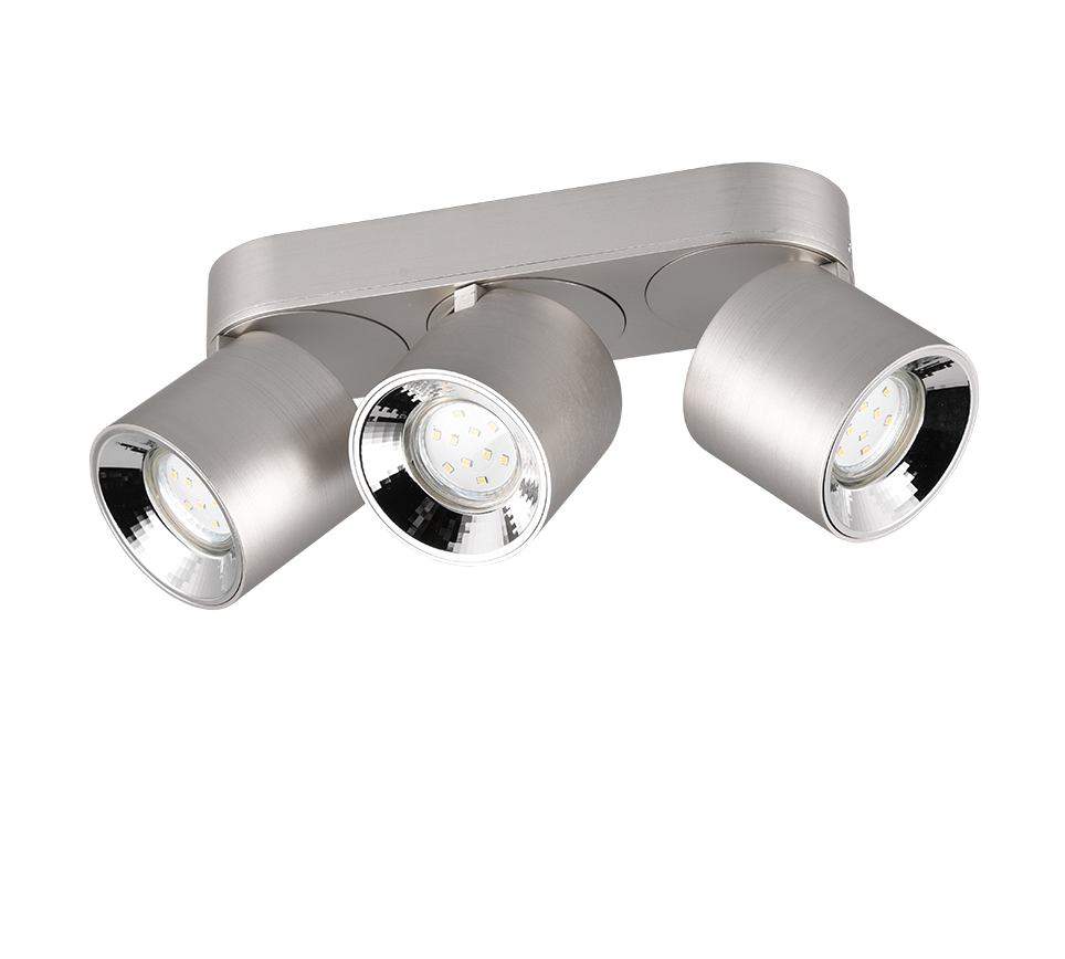 Spot Aplicat Orientabil Dreptunghiular Argintiu Dulie 3xGU10 L27.3 x H12CM