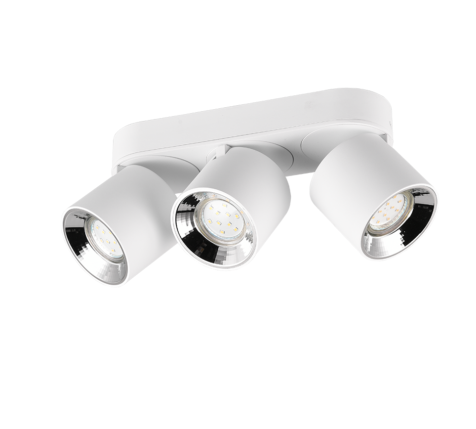 Spot Aplicat Orientabil Dreptunghiular Alb Dulie 3xGU10 L27.3 x H12CM