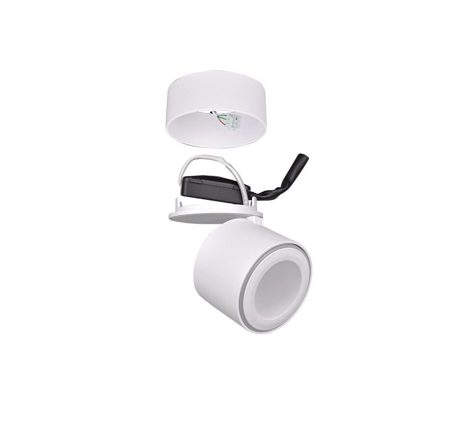 Spot LED Premium Aplicat Orientabil Rotund Alb 3 Moduri de Iluminare