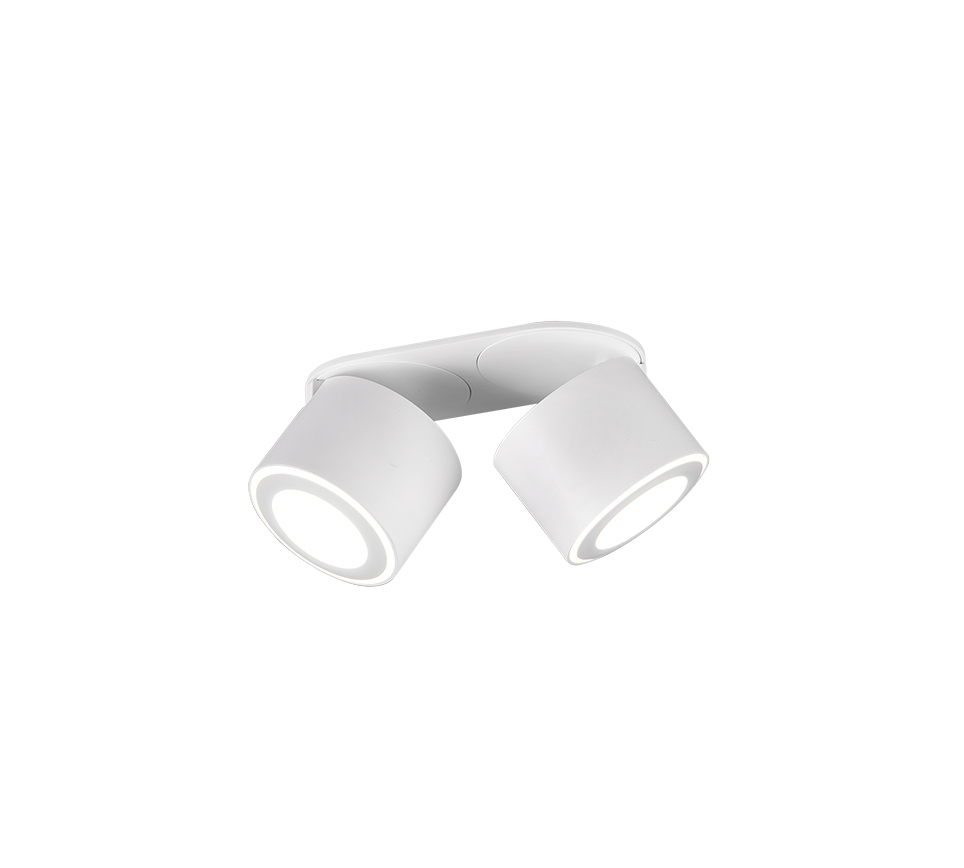 Spot LED Premium Aplicat Orientabil Dreptunghiular 2x450lm Alb 3 Moduri de Iluminare