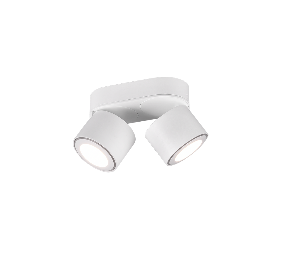 Spot LED Premium Aplicat Orientabil Dreptunghiular 2x450lm Alb 3 Moduri de Iluminare