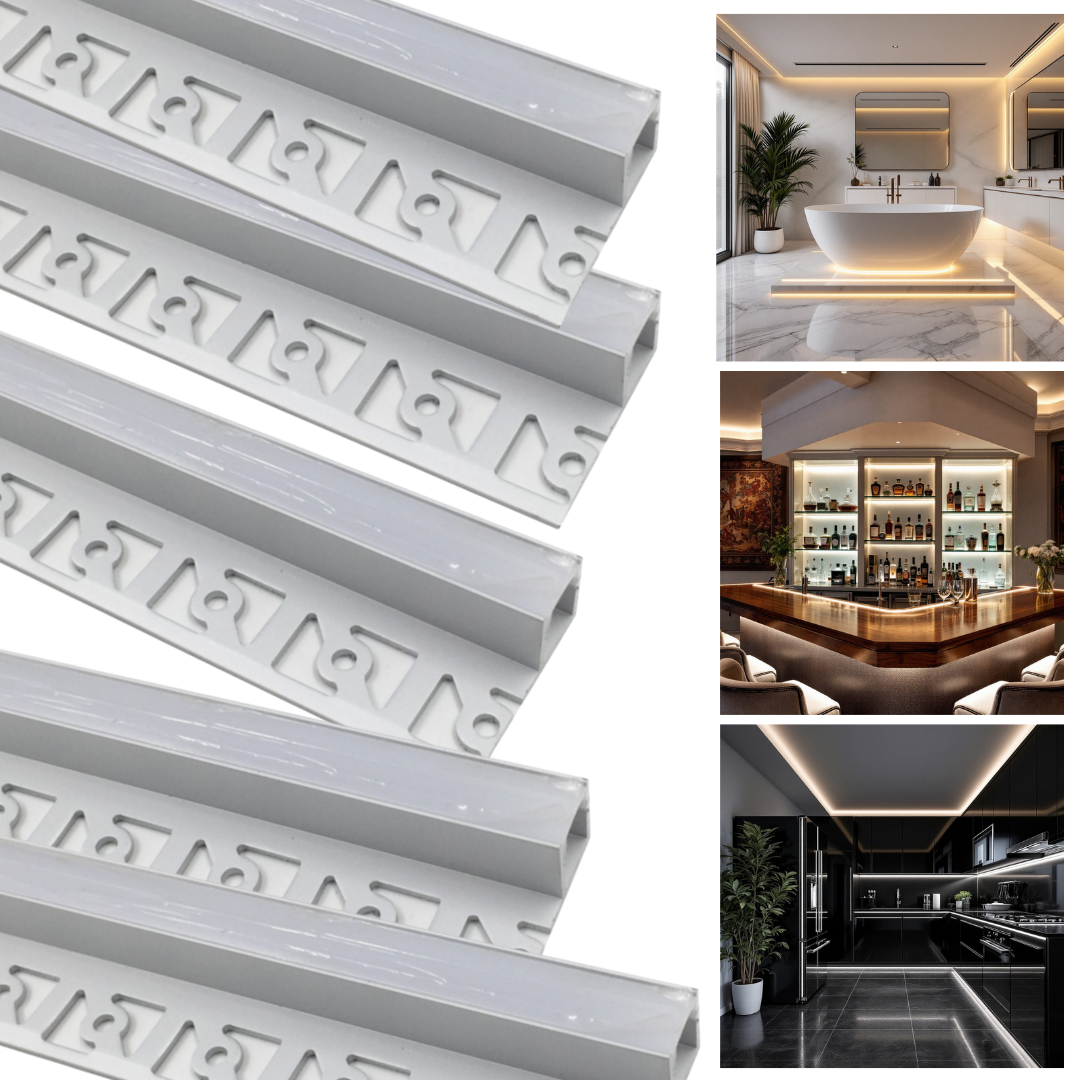 Profil Banda LED de Capat Incastrat Sub Tencuiala 2M