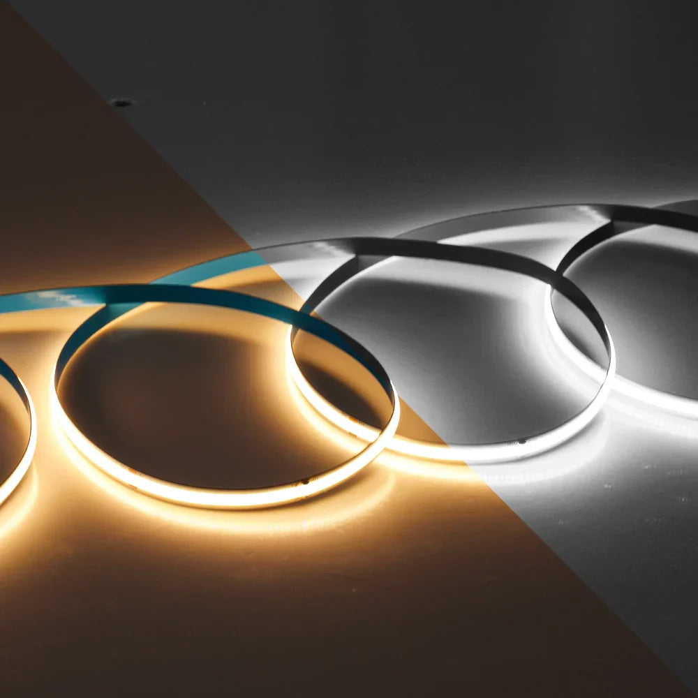 Banda LED 24V CCT COB 10 metri cu 3 Tipuri de Lumina