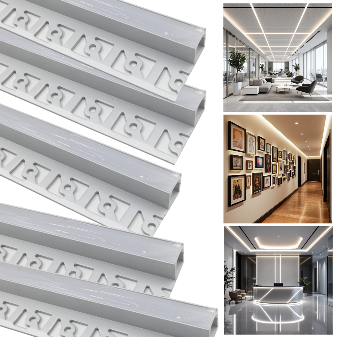 Profil Banda LED de Capat Incastrat Sub Tencuiala 2M