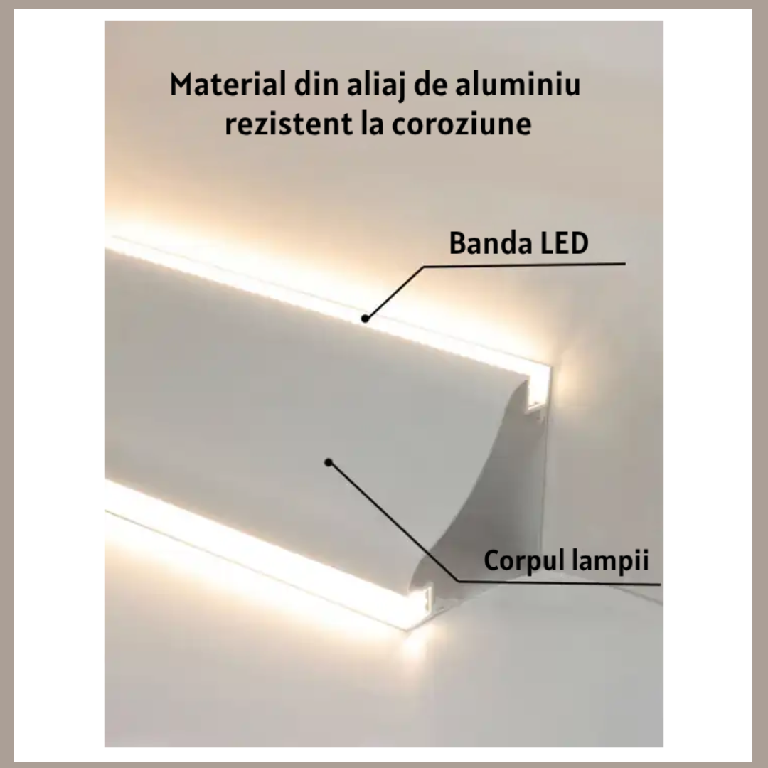 Profil Dublu de Colt pentru Banda LED 3M