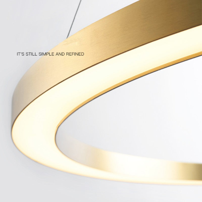 Lustra LED Suspendata TULLIO 60cm Gold 1 Segment Echivalent 300W