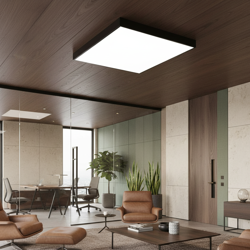 Panou LED BRILLOX 45W 60CM Negru Aplicat Echivalent 300W