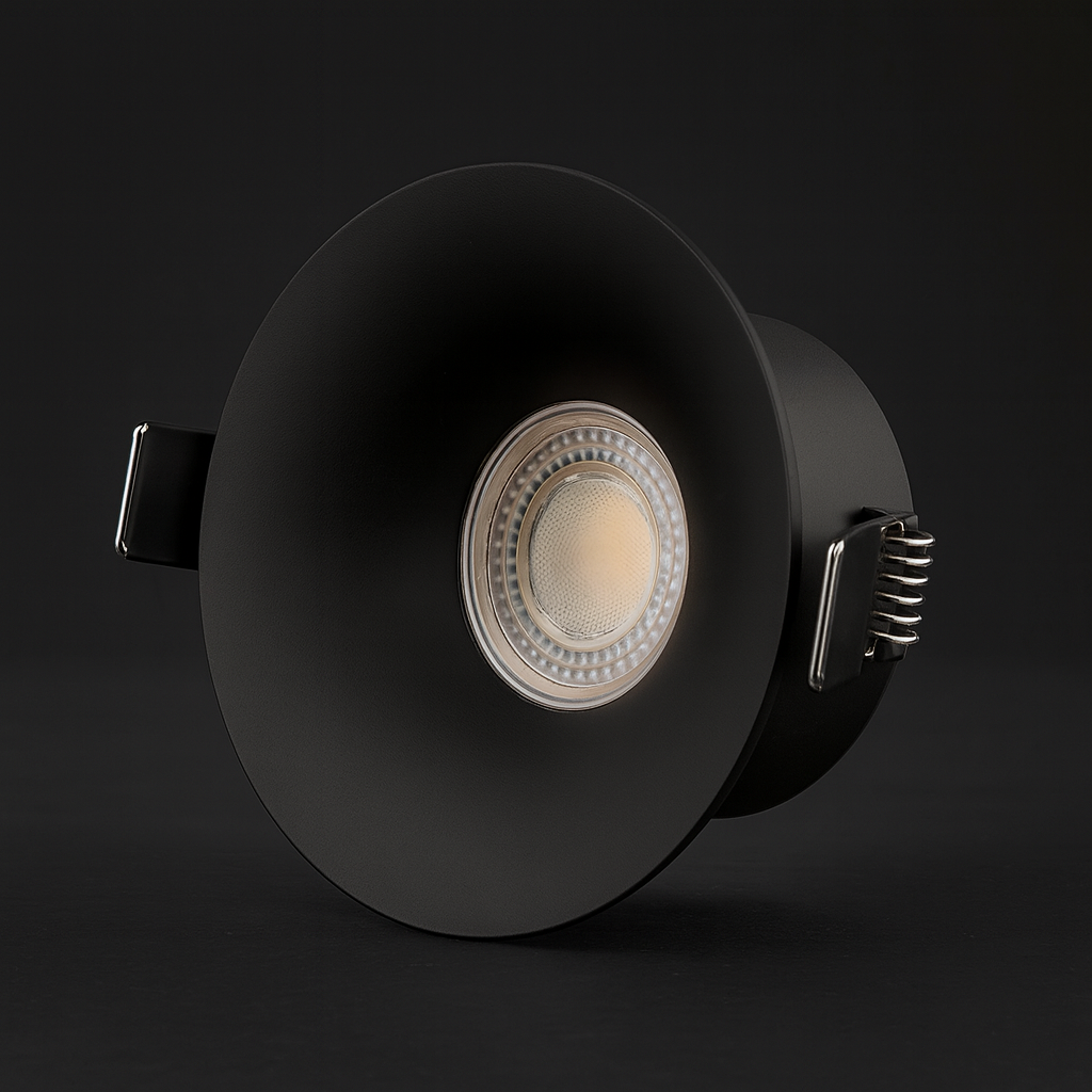 Spot COB LED 12W Rotund Negru / ⌀78mm / Incastrabil / Lumina Neutra
