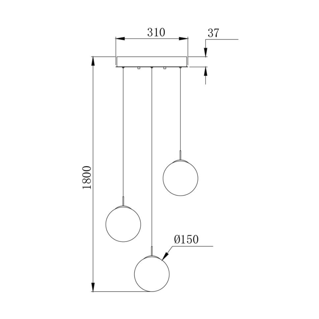Lustra Suspendata LIMA Silver Abajur Transparent 3xG9